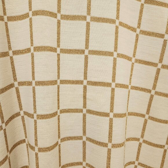 Absolutely Gorgeous New Elegant Cream & Gold Karen Lessly Women's Sweater L - Picture 7 of 8